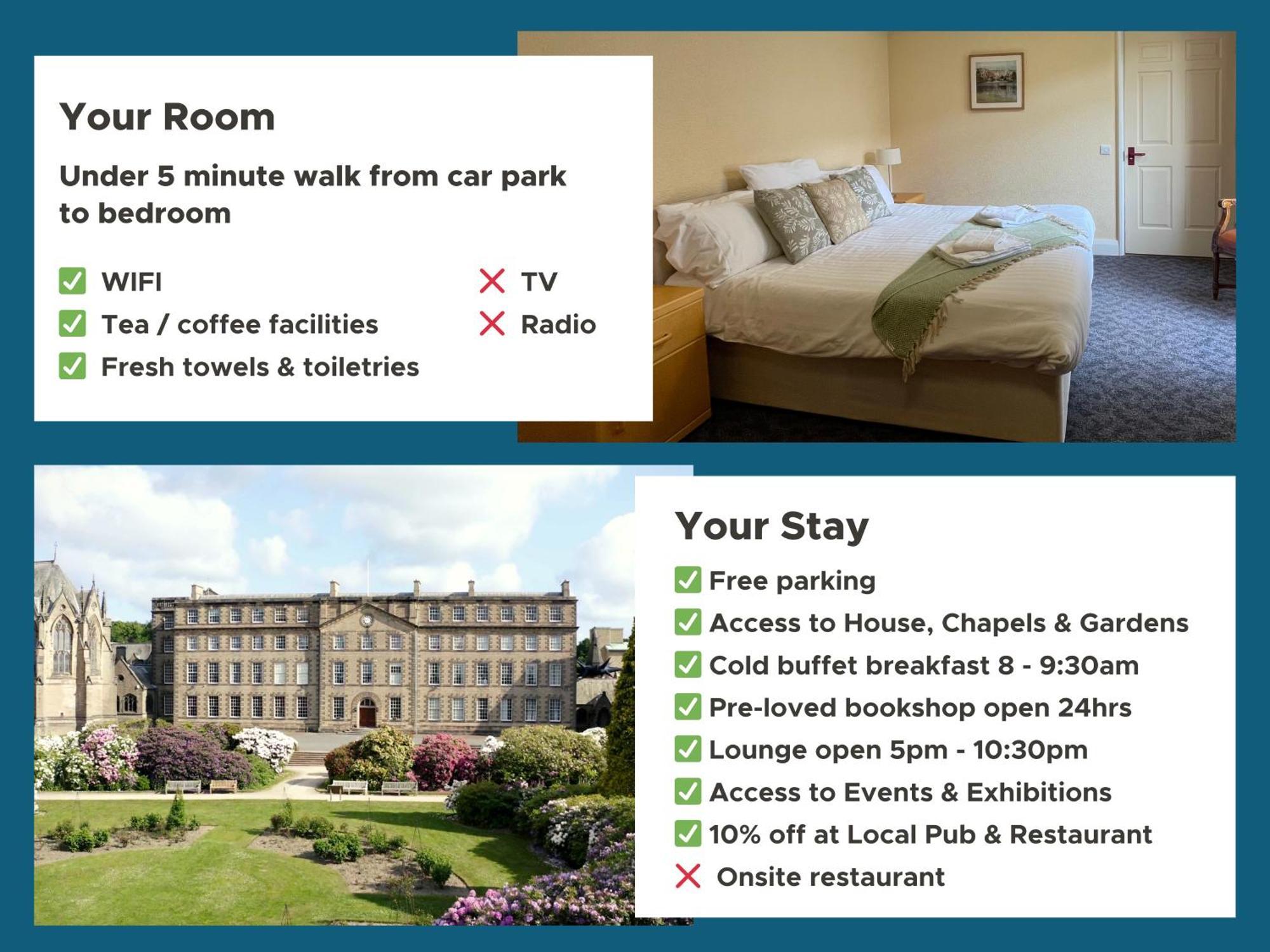 Bed and Breakfast Ushaw Historic House, Chapels & Gardens Durham Zimmer foto
